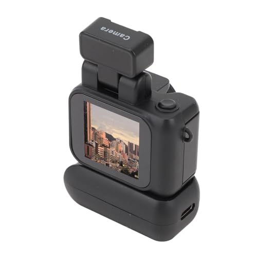 Kleine DV Kamera, 1080P HD Daumenkamera mit 1,44 Zoll Farbbildschirm, Videorecorder mit 180 mAh Akku für Vlogging, Abschlussgeschenke (Black)