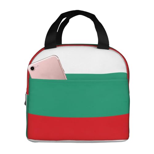 Lunchtasche mit bulgarischer Flagge, für Damen und Herren, große Kapazität, Lunch-Tasche für Erwachsene für Picknick