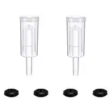 Kiuiom Transparent Gärung Airlock,Wein-Rückschlagventil,Gärröhrchen,Fermentation Röhrchen,Gärung Ventil,2PC Gärröhrchen Kunststoff Gärspund mit Stopfen für Die Weingärung Wein Bier Herstellung Gären