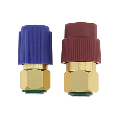 VGOL 2 Stück R12 auf R134A Adapter Low Side & High Side Conversion Adapter R12 auf R134A Retro Stecker Kompatibel mit Den Meisten Fahrzeugen