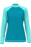 HDTIYUYP UV Shirt Damen Langarm - Wasser Schwimmen Tshirt Rashguard Frauen Badeshirt Surf Shirt Schnelltrocknende Strand Shirt Wet Top Türkis M