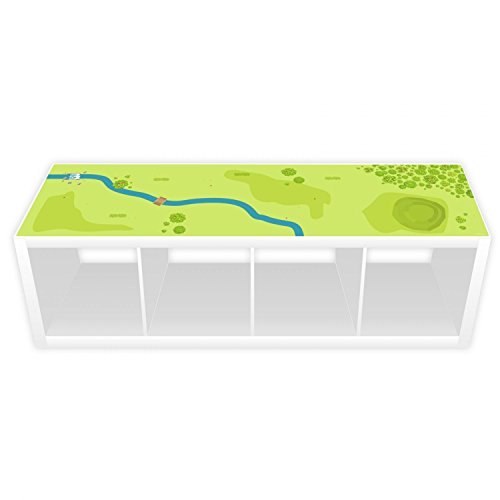 nikima Schönes für Kinder Spielfolie für KALLAX Regal Wald & Wiese 145,5 x 38,5 cm Lang (Möbel Nicht Inklusive)