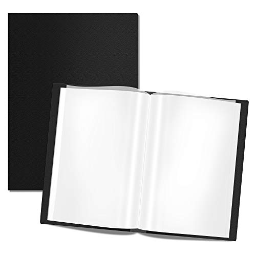 Präsentationsbuch mit 40 Klarsichthüllen mit Portfolio-Umschlag; Schutz für Kunst, Berichtsblätter, Briefe, Portfolios usw.; (kann 48.5 x 34 cm Formate aufnehmen)