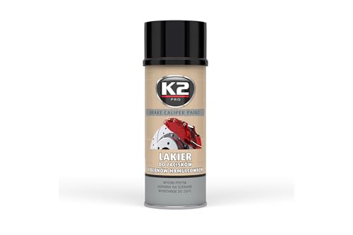 K2 PRO - Schwarz glänzend - Auto-Bremssattel-schützende, bis 260°C hitzebeständige Sprühfarbe