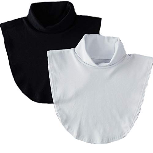 Falscher Rollkragen für Herren, Damen, Mädchen, lässiger Baumwollkragen, halbes Oberteil, falscher Kragen, B, EinheitsgröÃŸe