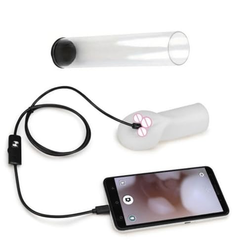 Glas-Vaginaldilatator-Beobachtungskit Vaginaldilatator-Set Glasmasturbator Vaginal-Anal-Endoskop Hohle transparente Spitze Vaginaldilatator Analplug HD-Kamera Weibliche Masturbation Sexspielzeuge(M)