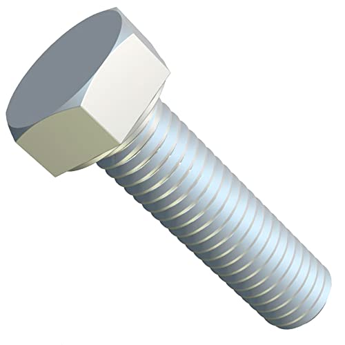 M8x40 Sechskantschrauben, Metrische Kopfschrauben geeignet für Metallbauarbeiten, Automobilmaschinen, DIY verzinkter Stahl Klasse 8.8 DIN933 8mm x 40mm (25 Stück)