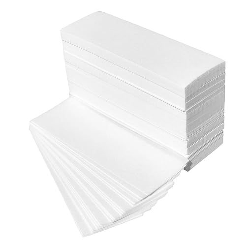 100 Stück Vliesstreifen für Warmwachs und Zuckerpaste, Enthaarungsstreifen aus Vlies für Beine Achsel Arme Intimbereiche Körper Gesichthaarenfernung Wachsstreifen（3.8 x 10cm）
