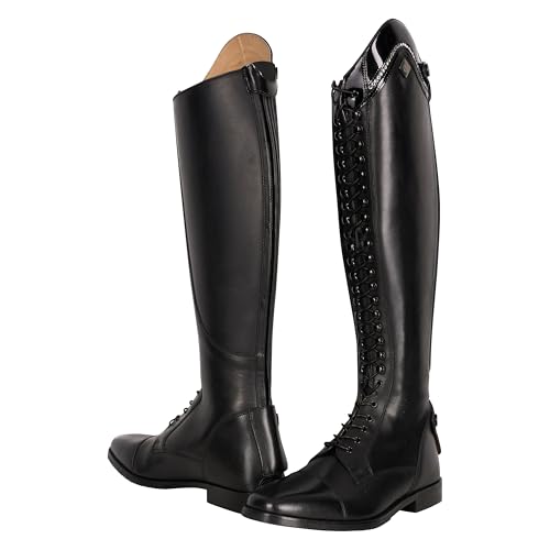 Imperial Riding Damen IRHOlania Dressage Lang Reitstiefel, Black Lack-Chrystal, 41 EU