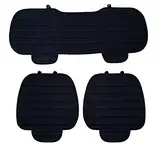 Rebeca Shop 3 Universal-Autositzbezüge | Sitzschutz 2 vorne und 1 hinten | Protector Comfort Automotive Innenkissen (schwarz)