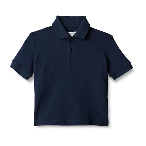 Amazon Essentials Jungen Poloshirt aus Baumwoll-Piqué mit Stretch-Anteil, Marineblau, 5 Jahre