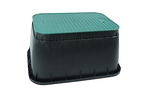 Wacredo Ventilbox XL, 14" Ventilkasten rechteckig mit Deckel, Bewässerung 490 x 660 x 325mm Hydrantenschutzgehäuse | Verteilerkasten für bis zu 10 Magnetventile | Bewässerungsanlage