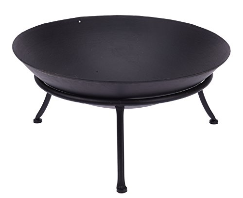 Feuerschale Ø 47 cm Feuerkorb Eisen Metall schwarz Schale Feuer Deko Feuerstelle