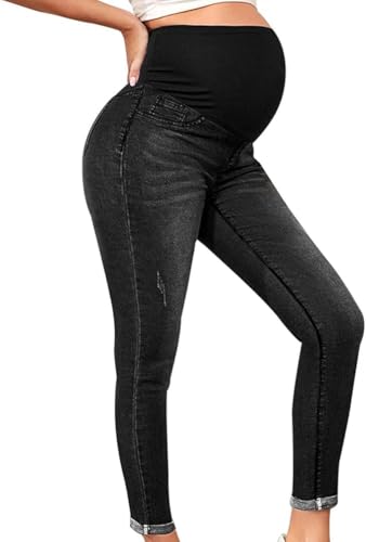 Baitang Skinny Für Schwangere Schwangerschafts Jeans, Lange Hose Destroyed Umstandsjeans