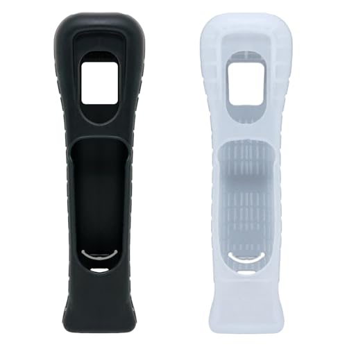 yueton -Schutzhülle für Nintendo Wii Motion Plus Fernbedienung, Silikon, Schwarz / WeiÃŸ, 2 Stück