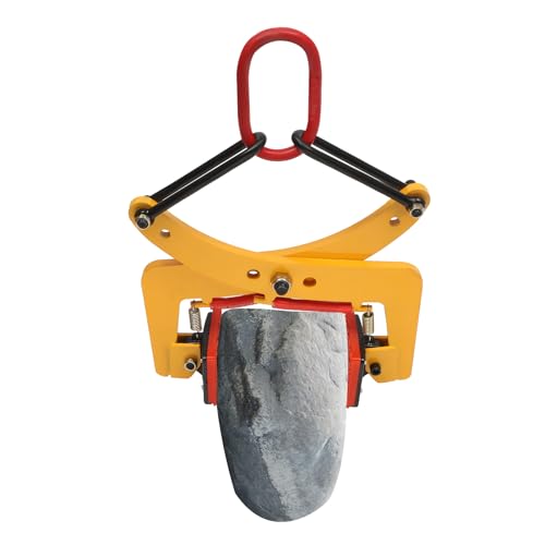 Bordsteinzange Steingreifer bis 325 kg 6-24cm Versetzzange Ziegelzange Randsteinheber Bordsteinversetzzange mit Endringe zum Heben und Transportieren von Holz, Schnittholz und Stein