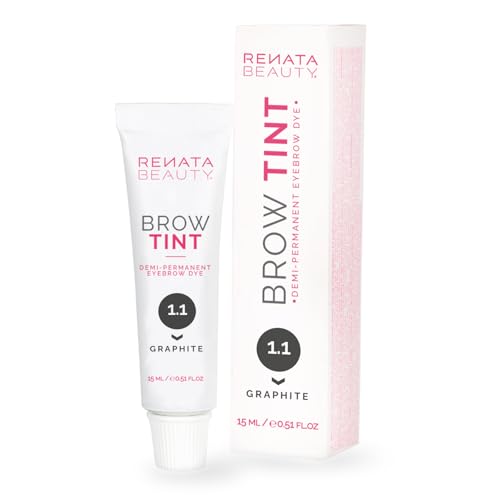 Renata Beauty Augenbrauenfarbe - Premium Augenbrauen-Färbemittel - 15 ml anpassbaresund langanhaltende Augenbrauen-Farbe für 4 Wochen - sicher und sanft - in 4 Farben erhältlich [Graphit-Grau]