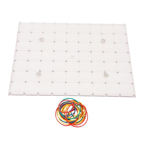 80 Stifte Multifunktionales Gummiband -Peg -Board mit 10 Großen 10 Kleinen Bändern Tragbares Bildungsspielzeug für Unterrichtsaktivitäten Lernformen