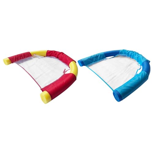 2 Stück Schwimmender Stuhl, Schwimmnudel Wassersitz, Poolnudel Stuhl, Wassersitz mit Poolnudel, Schwimmnudel Netz für Wassernetz, U-Sitz, Flexibler tragbarer Schwimmbecken-Schwimmstuhl