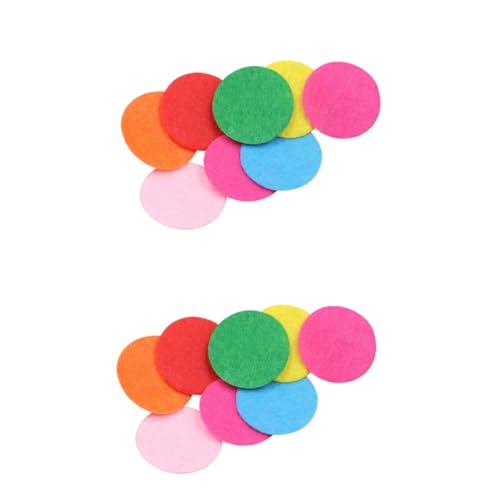 NUOBESTY 200 STK Schrank Stoßstangen schwarzer Stoff Bastelfilz Filzgleiter selber Machen Haarschmuck Material für DIY-Stoffe Runde Filzunterlage Waffel künstliche Dichtung schmücken