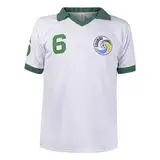 JL Sport Franz Beckenbauer Retro NY Cosmos USA Fußball weißes Trikot Nummer 6 L