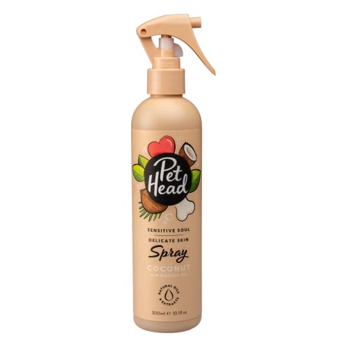 Pet Head Sensitive Soul Fellspray für Hunde | Kokosnussduft | Pflegt und Beruhigt Empfindliche Haut | pH-Neutral | Vegan & Tierversuchsfrei | Sanfte Formel für Hunde und Welpen | 300ml