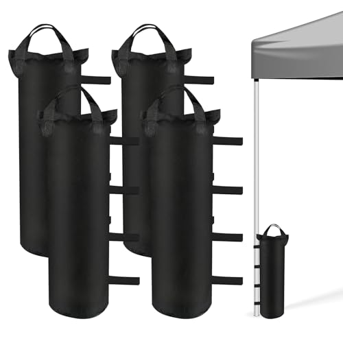 Hopton 4er Set Pavillon Sandsäcke, dick Pavillon Gewichte, 800D Oxford Verstärktes Gewichte für Pavillon, Sandsäcke zum Befüllen Beschweren, Sandsack Beschwerung für Pavillon Zelt Garten