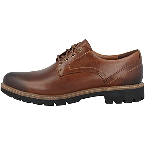 Clarks Herren Batcombe Hall Derbys, Dark Tan Lea, 47 EU