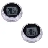 2Stk Motorrad-Thermometer, Digitales Motorrad-Thermometer, Wasserdichtes -Motorrad-Lenker-Thermometer, Kleines Thermometer Für Das Armaturenbrett Im,Rundes Mini-Thermometer Zum Aufkleben
