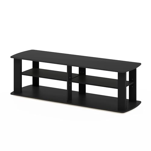 Furinno Nelly Entertainment Center TV-Ständer, Schwarz, 110 (B) x 34 (H) x 33.3 (T) cm