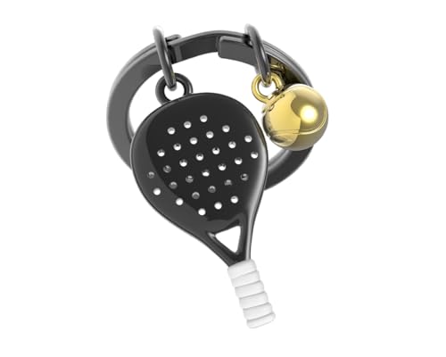 O meta[l]morphose METALMORPHOSE – Schlüsselanhänger Metall 3D Padel – Leidenschaft Sport, Geschenk für Herren, Damen, Schwarz, one size, Modern