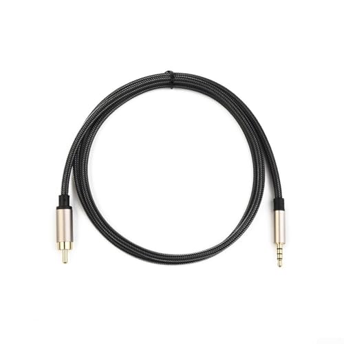 Digitales Koaxial-Audio-Video-Kabel für SPDIF auf 3 5-mm-Anschluss, kompatibel mit HDTV, Soundbar und (1 m)