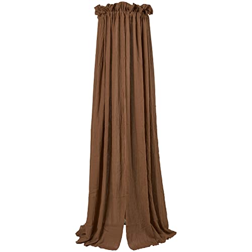Meyco Baby Uni Betthimmel, Babyhimmel (Baldachin aus Baumwolle und Polyester, geschützte Umgebung, warme Atmosphäre, einfache Befestigung, weiche Textur, waschbar, Größe: 30 x 155 cm), Schokolade