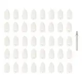 Create idea Satz mit 41 Stück Filz-Polierspitzen-Set 10x20mm Konischer Filz-Polierkopf mit 3,17mm Stange Zum Polieren von Metall Stein Glas Keramik Rotationswerkzeug Weiß