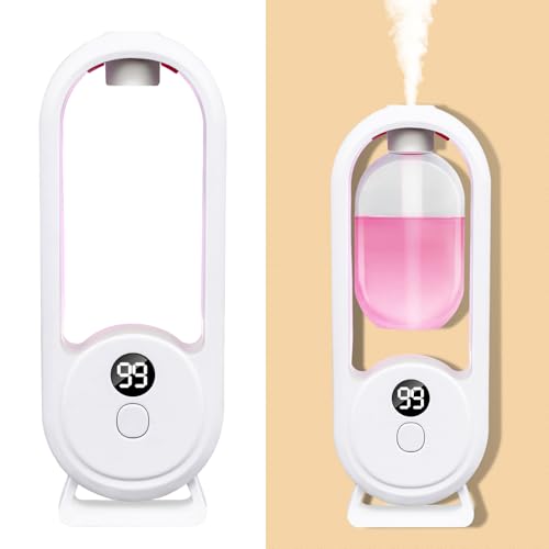 Automatischer Lufterfrischer mit 5-Gang-Digitalanzeige & Farblicht, Air Freshener mit Timer-Einstellung, Automatisch Aroma Diffuser für Badezimmer, Haustiere, Geruch, Toiletten, Hotels