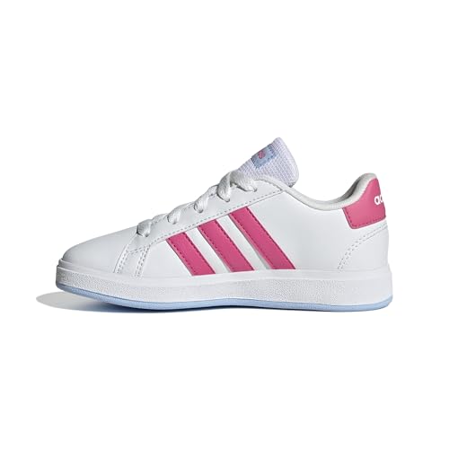 adidas Grand Court Lifestyle Tennis Lace-Up Shoes Tennisschuhe, FTWR White/Pulse Magenta/Glow Blue, 31.5 EU