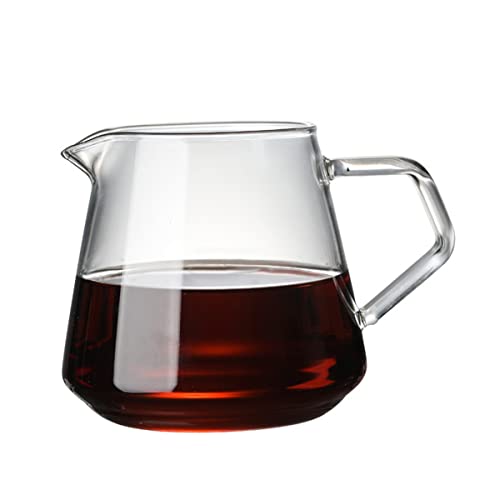 ZNZNANG Kaffee-Server, Glaskaraffe Kaffeekanne Glas ，Klar，Heat Resist Kaffee & Teekessel (650 ml/22 oz)