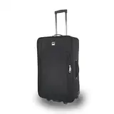 SIGN Stoffkoffer Trolley Reisekoffer Inline Rollen (Handgepäck-Mittel-Groß-Sehr Groß) (Schwarz, Mittlerer Koffer (61cm))