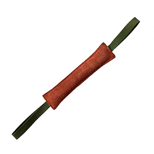 DONGKER Beisswurst für Hunde, Leder Hund Zerrspielzeug, 20/30/40 cm Lange, Hundespielzeug mit Nylon Handschlaufe zum Training, Tauziehen und Zerrspiele