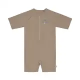LÄSSIG Unisex Baby Schwimmanzug Kurzarm Badeanzug, Braun, 92 EU