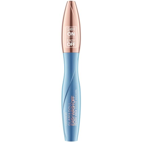 Catrice Glam & Doll Easy Wash Off Power Hold Volume Mascara, Nr. 010, Schwarz, langanhaltend, volumengebend, vegan, ohne Mikroplastikpartikel, Nanopartikel frei, ohne Parfüm, 1er Pack (9ml)