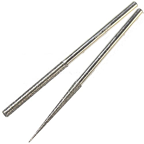 NINHFTDROU Diamant-Schleifkörper 5 Stück verlängerter Polierbohrer, Diamant-Schleifschaft, rotierende Spitze, grobe Schmirgel-Fräser, Körnungsbits, Schleif-Peeling-Trimmwerkzeug(Cylinder,3.0mm)