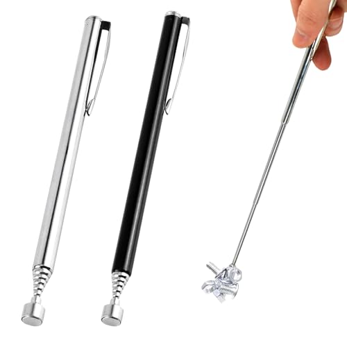 2 Stück Stabmagnet,Magnet Teleskopstab,Teleskopmagnet,Teleskop Magnet,Teleskopmagnet Stabmagnet Einstellbar,Ausziehbares Magnetisches Aufnahmewerkzeug,Für Magnetstab Abholung Von Kleine Metallteile