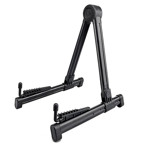 Gitarrenständer - Universal Guitar Stand, Non-Slip Faltgitarrenständer Akustikgitarre, E-Gitarre, Bass und Ukulele - Leicht, tragbar und stabil