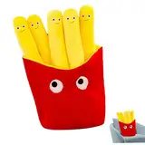 Plüschspielzeug 11, 8 Zoll lustige französische Pommes Frites weiches Foodeded Toy Cartoon Simulation Pommes Kissen Plüsch Festival Dekor für Sofa Kissen Geburtstagsgeschenk für Mädchen Plüschspielzeu