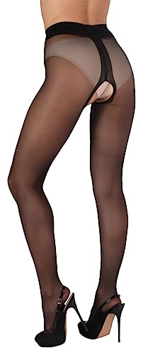 BANANALU 20 Den Ouvert Strumpfhose mit offenem Schritt Intimo 20 Nero L