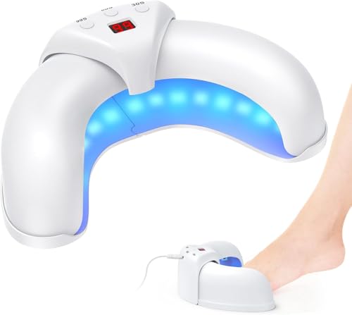 Pipihome Nagelpilz Laser Gerät, Nagelpilz Behandlung Lasergerät mit Uhrzeitanzeige für Finger und Fußnägel, Lichttherapiegerät für Zuhause Gegen Nagelpilz, Finger Zehenpflegezubehör