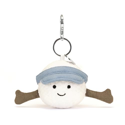 Jellycat Amuseables Golfballtaschen-Anhänger, 6,3 cm, Sport-Plüsch-Schlüsselanhänger, Geschenk für Sportfans, golf