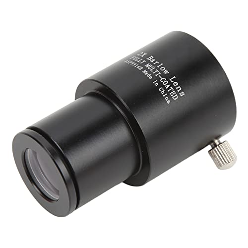 Barlow-Linse 2X, 0,965 Zoll, Vollständig Mehrfach Beschichtete Optische Barlow-Linse, 24,5 Mm Metall-Barlow-Linse mit Grünem FMC-Film für das Okular des Astronomischen Teleskops
