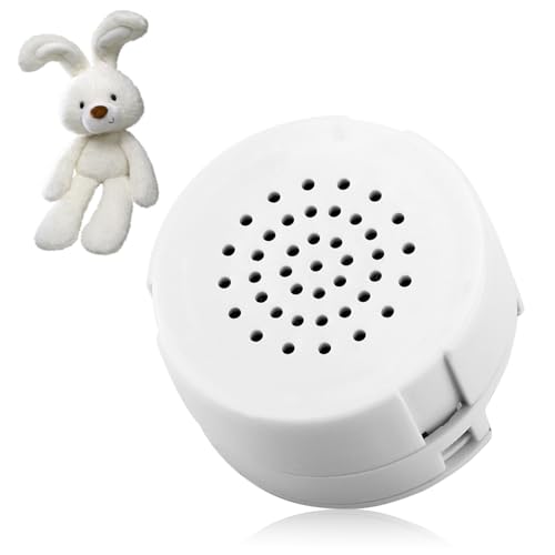 Diktiergerät für Stofftiere und Kuscheltiere, 60 Sekunden Sprachmodul für Teddybär mit Aufnahme, Mini Diktiergerät Spielzeug für Personalisierte Aufnahme, DIY Soundmodul Kuscheltier als Geschenkidee